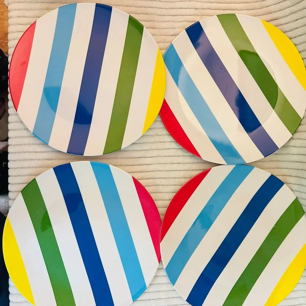 Target Summer 2011 Vibrant Striped Melamine Plates and Tumblers with placemats